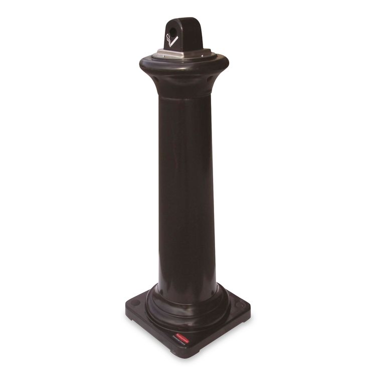 GroundsKeeper Tuscan Receptacle, 22.05 gal, 13 dia x 38.38h, Black
