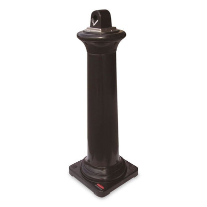GroundsKeeper Tuscan Receptacle, 22.05 gal, 13 dia x 38.38h, Black