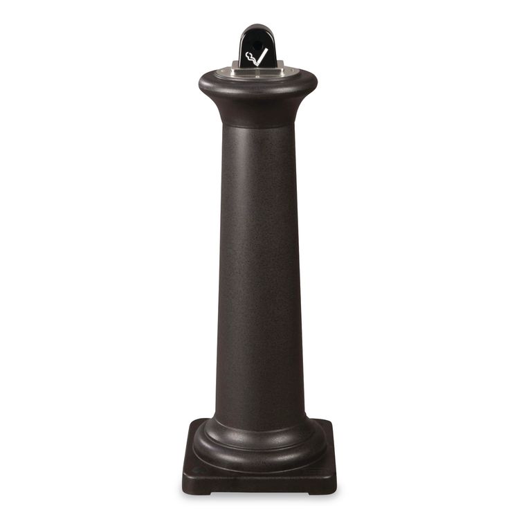 GroundsKeeper Tuscan Receptacle, 22.05 gal, 13 dia x 38.38h, Black