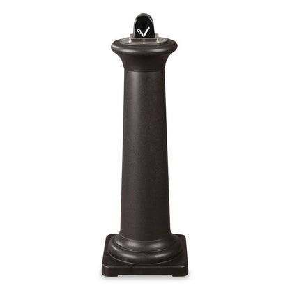 GroundsKeeper Tuscan Receptacle, 22.05 gal, 13 dia x 38.38h, Black