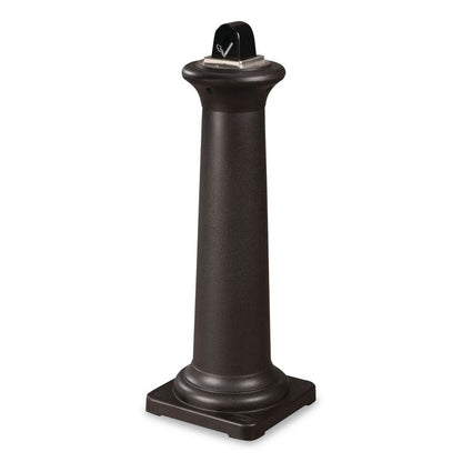 GroundsKeeper Tuscan Receptacle, 22.05 gal, 13 dia x 38.38h, Black