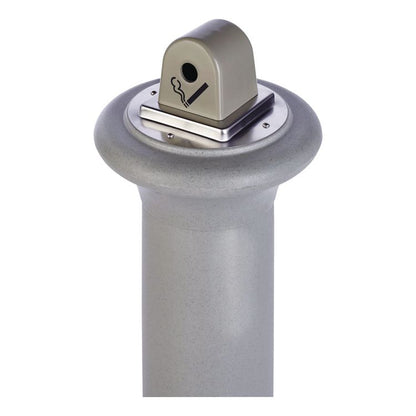 GroundsKeeper Tuscan Receptacle, 22.05 gal, 13 dia x 38.38h, Sandstone