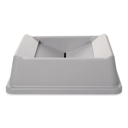 Untouchable Square Swing Top Lid, Plastic, 20.13w x 20.13d x 6.25h, Gray