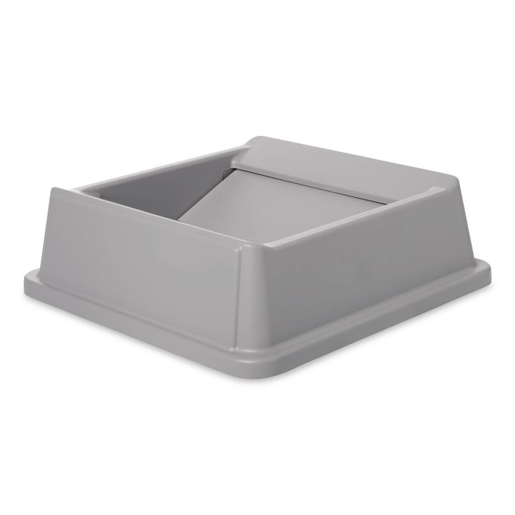 Untouchable Square Swing Top Lid, Plastic, 20.13w x 20.13d x 6.25h, Gray