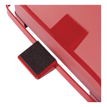 Defenders Heavy-Duty Steel Step Can, 4 gal, Steel, Red