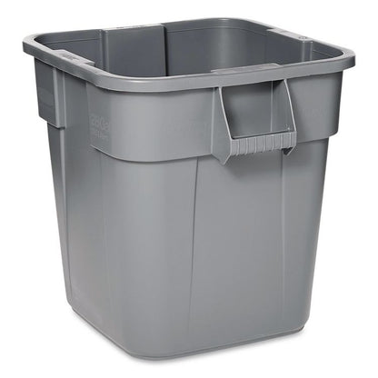 Square Brute Container, 28 gal, Polyethylene, Gray
