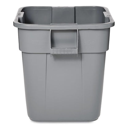 Square Brute Container, 28 gal, Polyethylene, Gray
