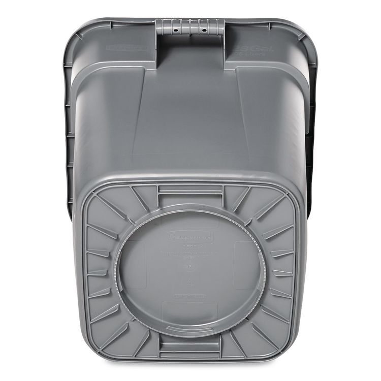 Square Brute Container, 28 gal, Polyethylene, Gray