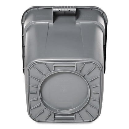 Square Brute Container, 28 gal, Polyethylene, Gray
