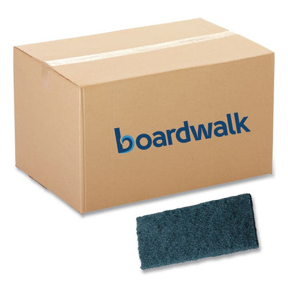 Medium-Duty Scrub Pad, 4.62 x 10, Blue, 10/Carton