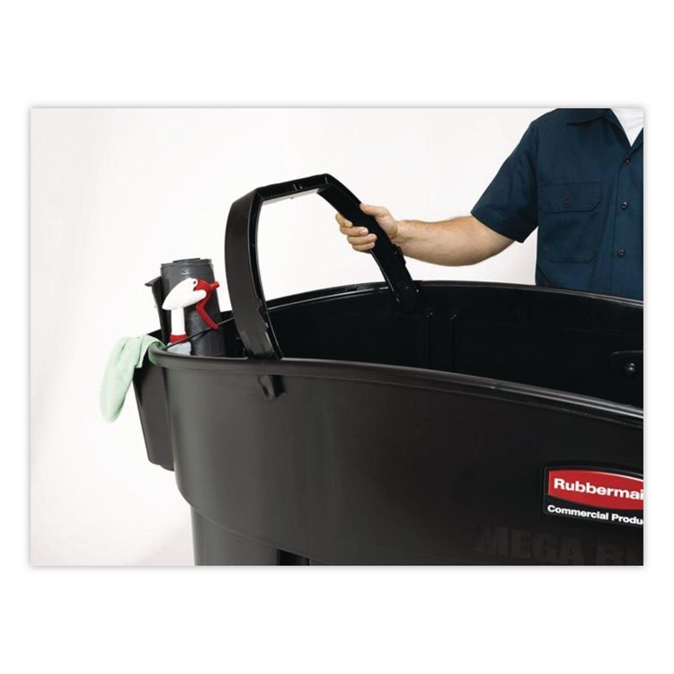 Mega BRUTE Mobile Container, 120 gal, Plastic, Black