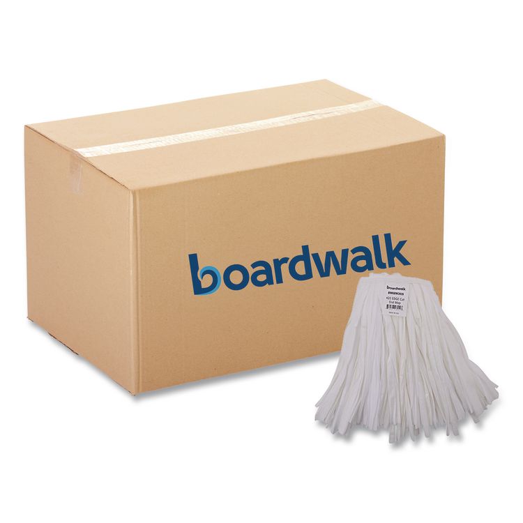 Nonwoven Cut End Edge Mop, Rayon/Polyester, #20, White, 12/Carton