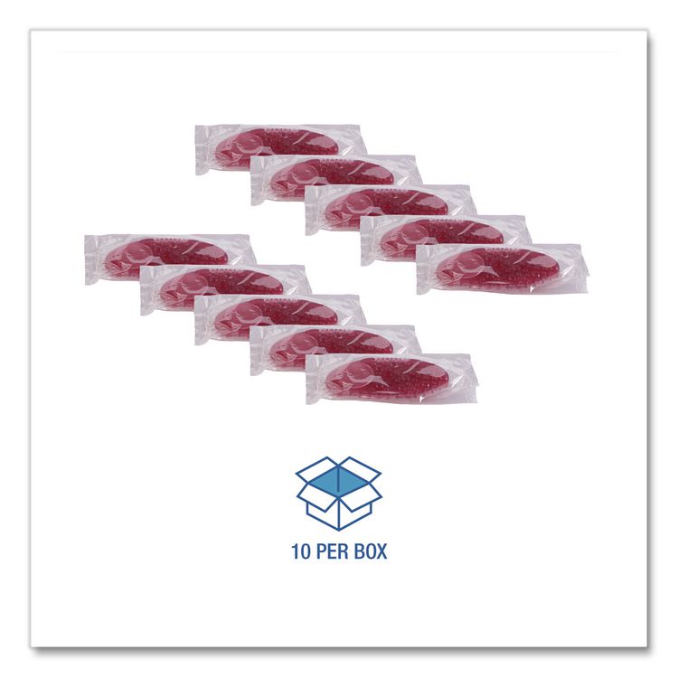 Curve Solid Air Freshener, Spiced Apple, Red, 10/Box