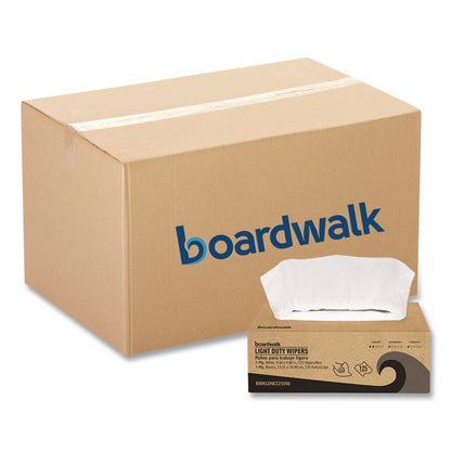 One-Ply Paper Wipers, 9.84 x 9.06, White, 125 Wipers/Box, 18 Boxes/Carton