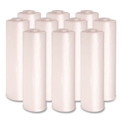 High-Density Can Liners, 45 gal, 11 mic, 40" x 46", Natural, Perforated Roll, 25 Bags/Roll, 10 Rolls/Carton