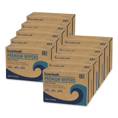 Hydrospun Wipers, 8.26 x 16.75, Blue, 100 Wipes/Box, 10 Boxes/Carton