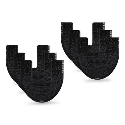 Commode Mat 2.0 Disposable Toilet Floor Mat, U-Shaped, Black/Gray Non-Slip Surface, 22" x 22", 6/Carton