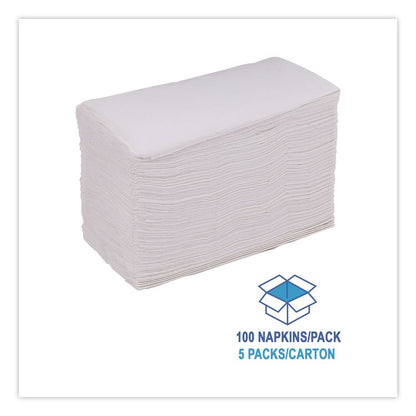 Guest Towels, 1-Ply, 12 x 17, White, 100/Pack, 5 Packs/Carton