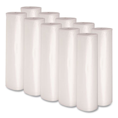 Recycled Low-Density Polyethylene Can Liners, 45 gal, 1.4 mil, 40" x 46", Clear, Perforated, 10 Bags/Roll, 10 Rolls/Carton