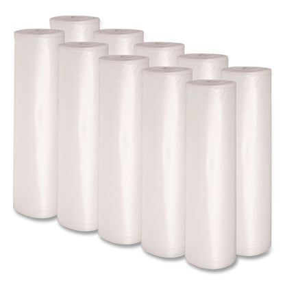 Recycled Low-Density Polyethylene Can Liners, 56 gal, 1.4 mil, 43" x 47", Clear, Perforated, 10 Bags/Roll, 10 Rolls/Carton