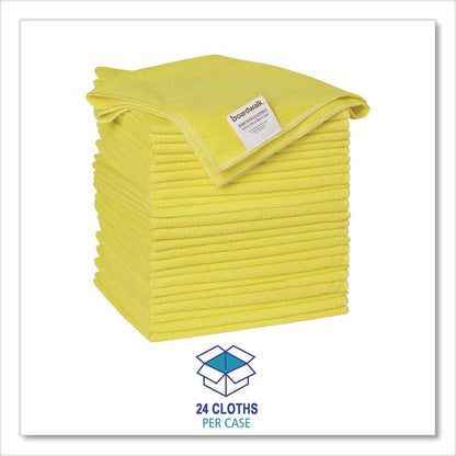 Microfiber Cleaning Cloths, 16 x 16, Yellow, 24/Pack