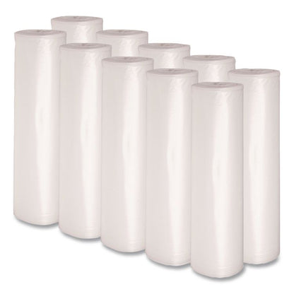 Recycled Low-Density Polyethylene Can Liners, 33 gal, 1.4 mil, 33" x 39", Clear, Perforated, 10 Bags/Roll, 10 Rolls/Carton
