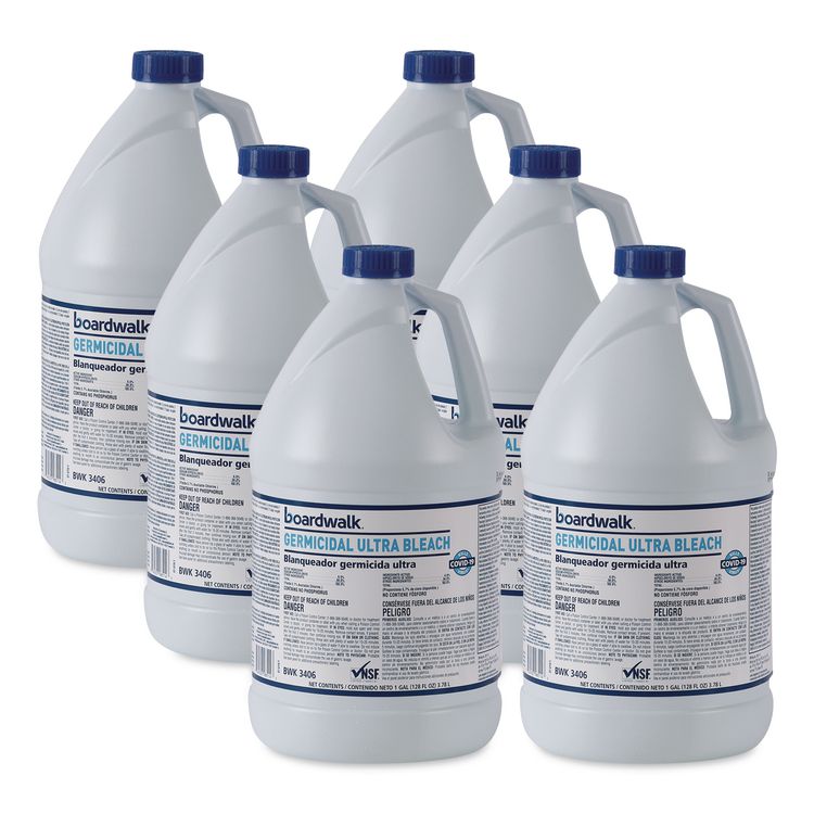 Germicidal Ultra Bleach, 6% Sodium Hypochlorite, 1 gal Bottle, 6/Carton