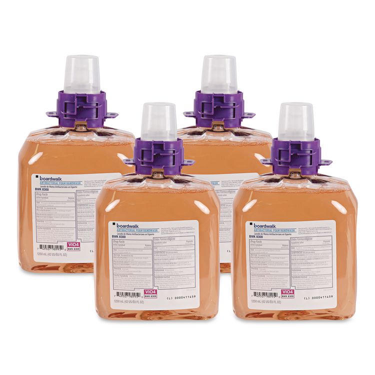 Foam Antibacterial Handwash, Fresh Fruit Scent, 1,250 mL Refill, 4/Carton