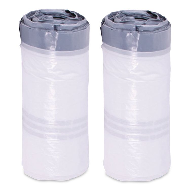 Drawstring Kitchen Bags/Liners, Drawstring, 13 gal, 24" x 28", White, 50 Bags/Roll, 2 Rolls/Carton