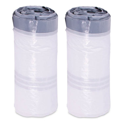 Drawstring Kitchen Bags/Liners, Drawstring, 13 gal, 24" x 28", White, 50 Bags/Roll, 2 Rolls/Carton