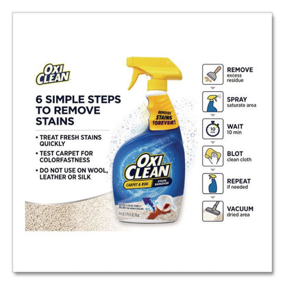 Carpet Spot and Stain Remover, Fresh Scent, 24 oz Trigger Spray Bottle, 6/Carton