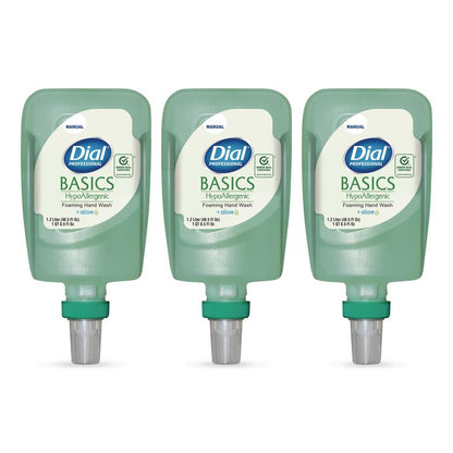 Basics Hypoallergenic Foaming Hand Wash Refill for FIT Manual Dispenser, Fresh Floral Scent, 1.2 L, 3/Carton