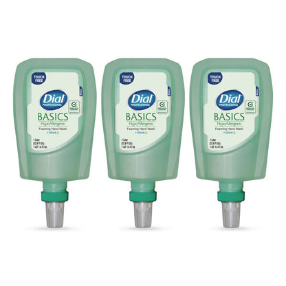 Basics Hypoallergenic Foaming Hand Wash Refill for FIT Touch Free Dispenser, Fresh Floral Scent, 1 L, 3/Carton