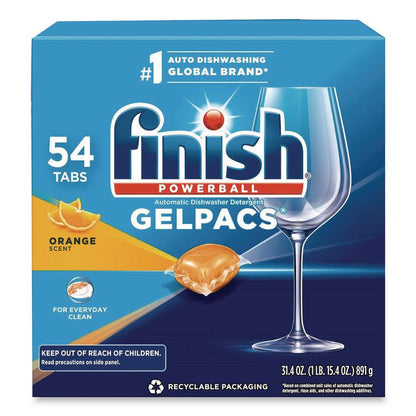 Dish Detergent Gelpacs, Orange Scent, 54/Box, 4 Boxes/Carton