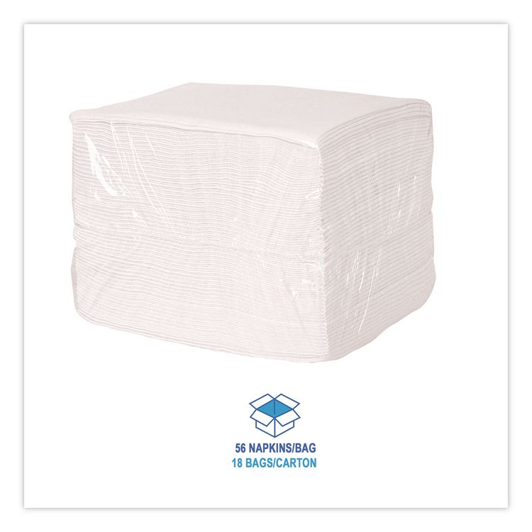 DRC Wipers, 12 x 13, White, 56 Bag, 18 Bags/Carton