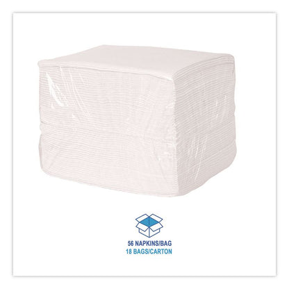DRC Wipers, 12 x 13, White, 56 Bag, 18 Bags/Carton