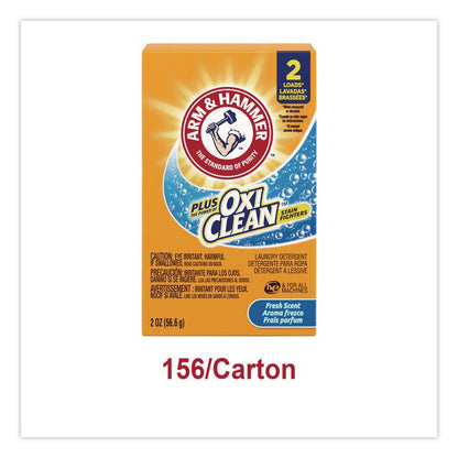 Plus the Power of OxiClean Powder Detergent, Fresh Scent, 2 oz Box, 156/Carton