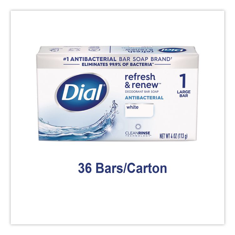 Deodorant Bar Soap, Iconic Dial Soap Scent, 4 oz, 36/Carton