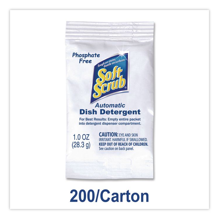 Automatic Dish Detergent, Lemon Scent, Powder, 1 oz Pack, 200/Carton