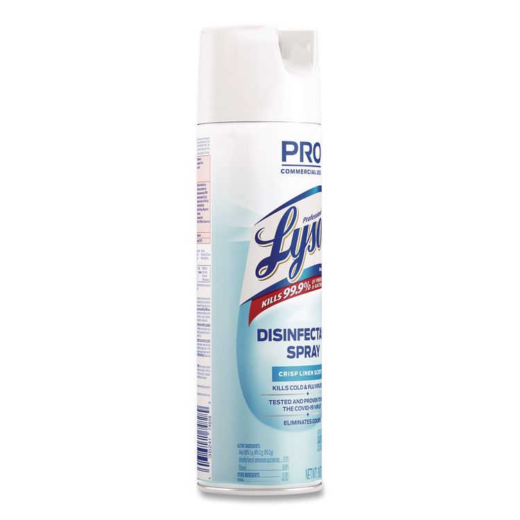 Disinfectant Spray, Crisp Linen Scent, 19 oz Aerosol Spray