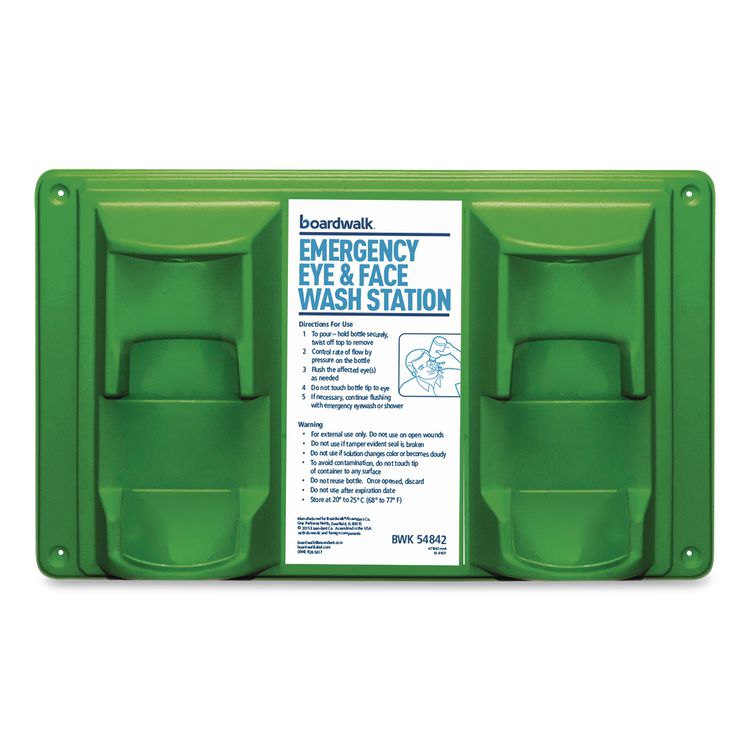 Emergency Eyewash Station, 16 oz Bottle, 2 Bottles/Station