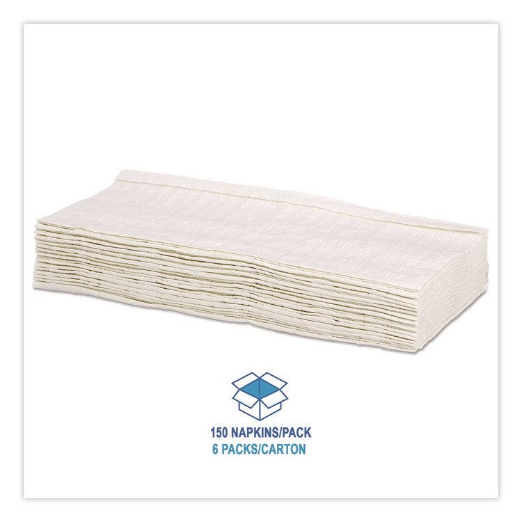 Scrim Wipers, 4-Ply, 9.75 x 16.75, White, 150/Dispenser Pack, 6 Dispenser Packs/Carton