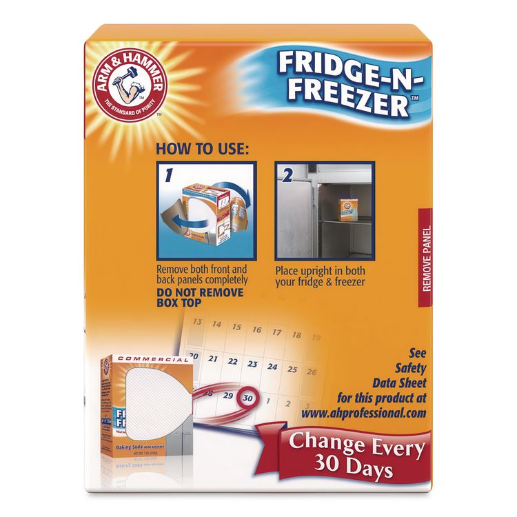 Fridge-N-Freezer Pack Baking Soda, Unscented, Powder, 16 oz, 12/Carton