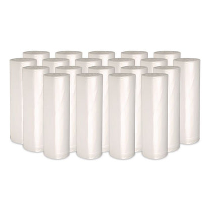 High-Density Can Liners, 16 gal, 6 mic, 24" x 33", Natural, Perforated Roll, 50 Bags/Roll, 20 Rolls/Carton