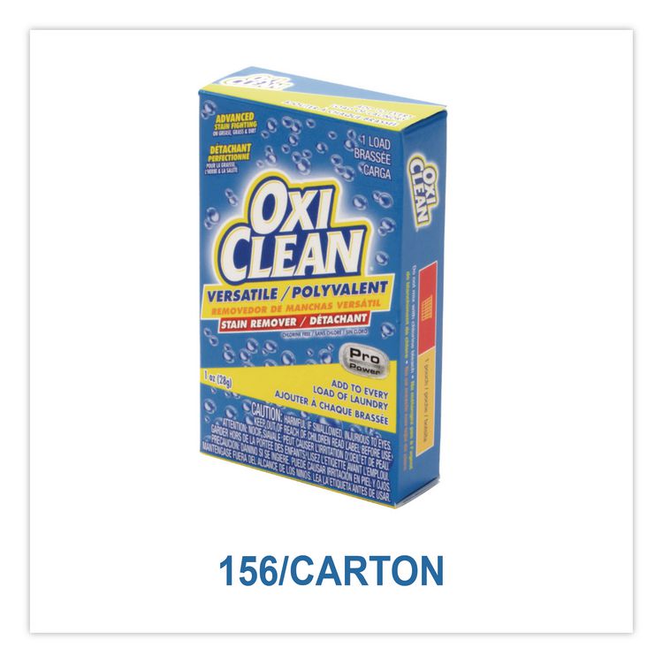 Versatile Stain Remover Coin Vend Box, 1-Load, 1 oz Vending Box, 156/Carton