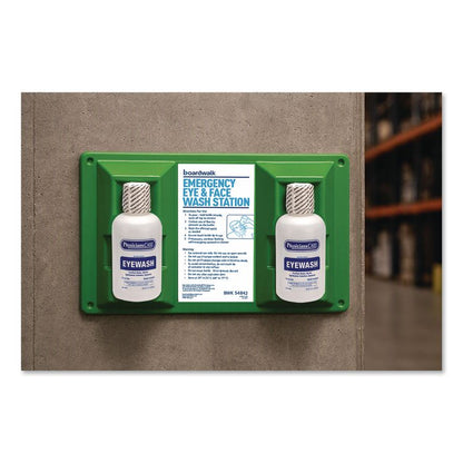 Emergency Eyewash Station, 16 oz Bottle, 2 Bottles/Station