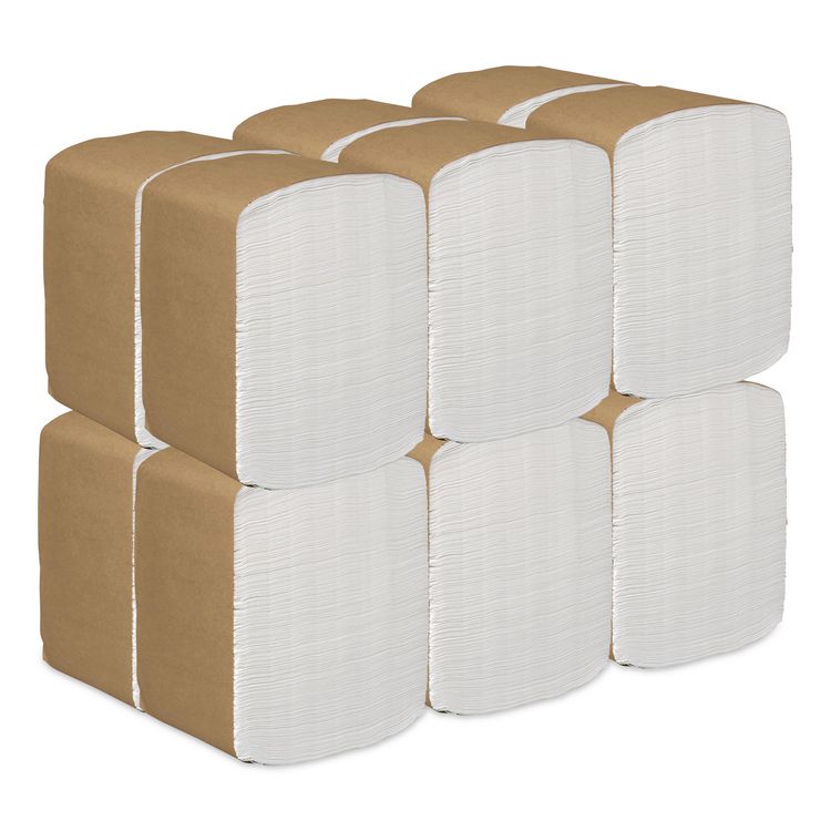 Full Fold Dispenser Napkins, 1-Ply, 13 x 12, White, 500/Pack, 12 Packs/Carton
