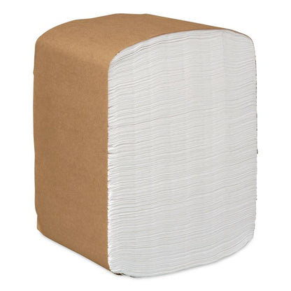 Full Fold Dispenser Napkins, 1-Ply, 13 x 12, White, 500/Pack, 12 Packs/Carton