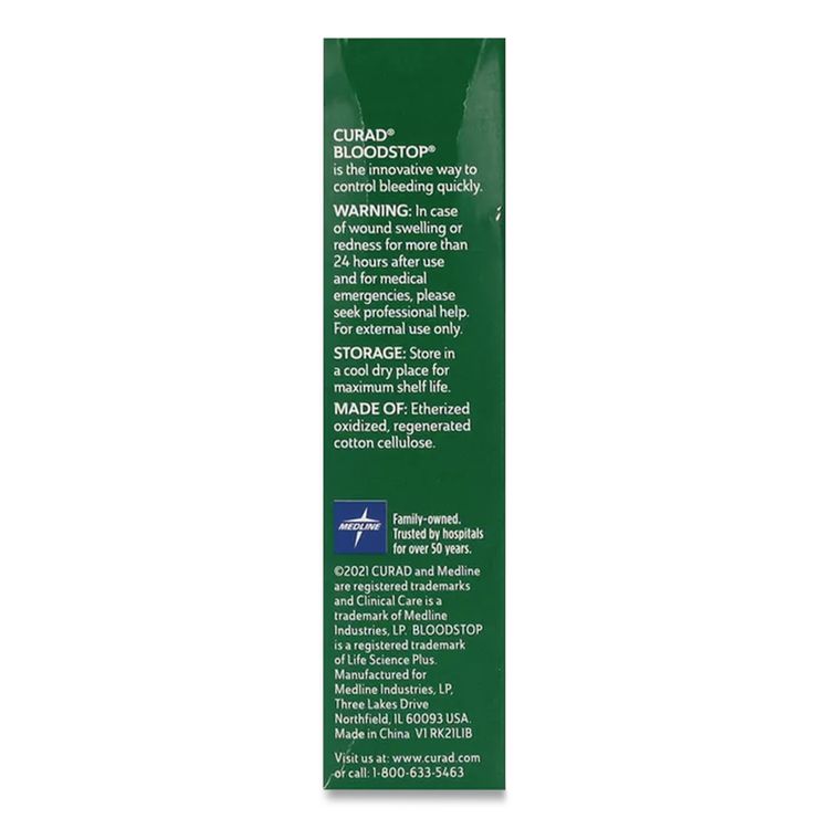 Bloodstop Sterile Hemostat Gauze Pad, 1 x 1, 10/Box