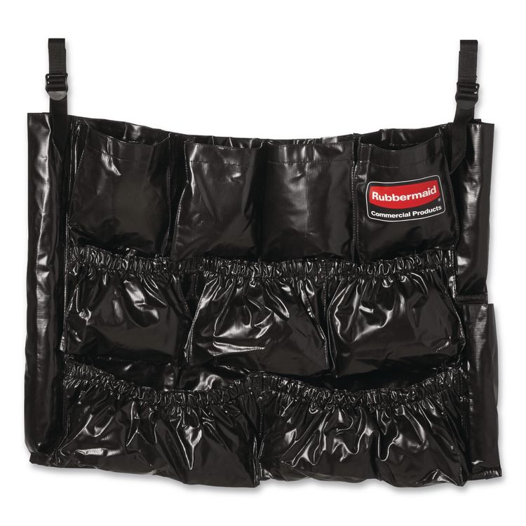 Brute Caddy Bag, 12 Compartments, 11.39 w x 15.38 Diameter, Black, 6/Carton